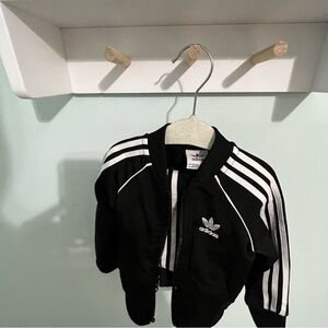 Adidas Black and White Track Jacket